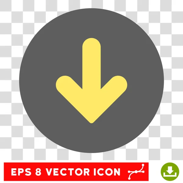 Flèche vers le bas rond vecteur eps icône — Image vectorielle