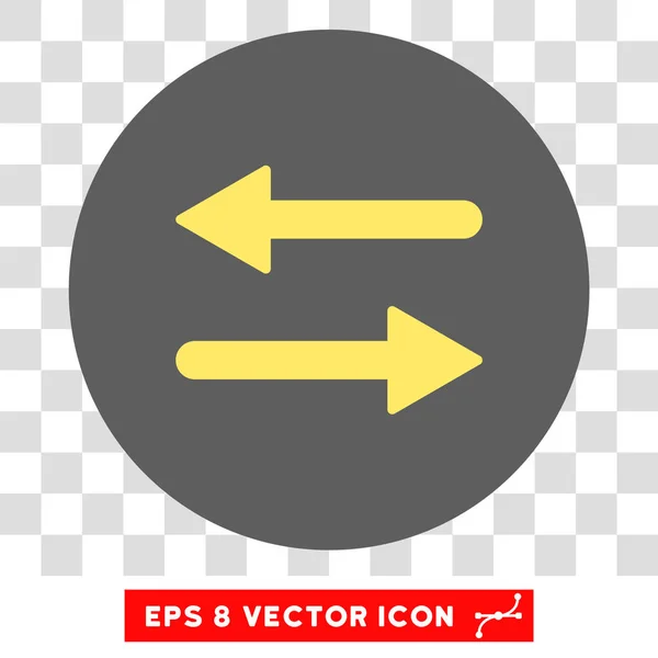 Flechas de intercambio horizontales Vector redondo Eps icono — Vector de stock
