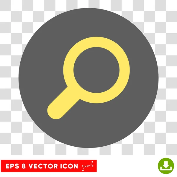 Ferramenta de visualização de lupa redonda vetor Eps ícone — Vetor de Stock