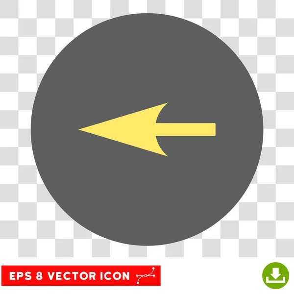 Flecha izquierda aguda redonda Vector Eps icono — Vector de stock