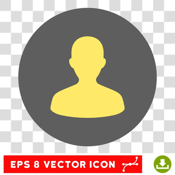 Gebruiker ronde Vector EPS-pictogram — Stockvector