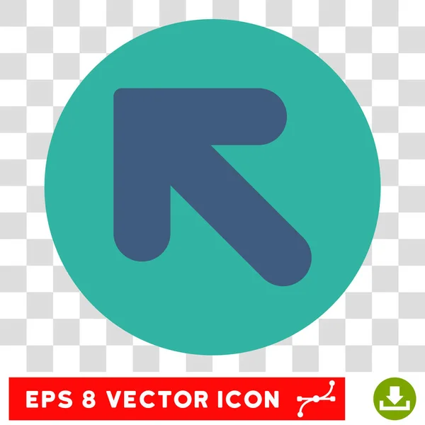 Flecha arriba izquierda redonda Vector Eps icono — Vector de stock