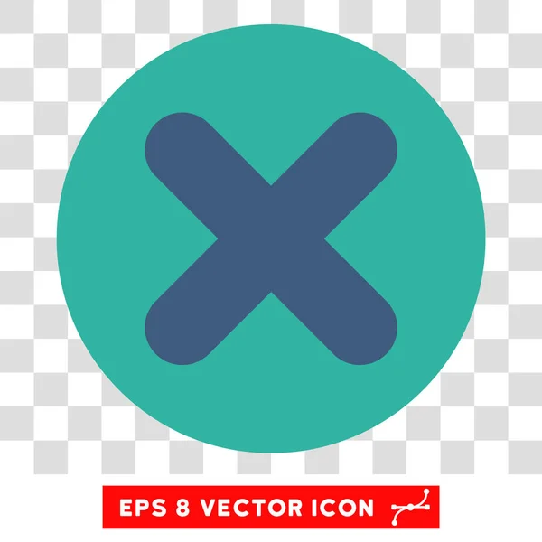 Отмена X-Cross Round Vector Eps Icon — стоковый вектор