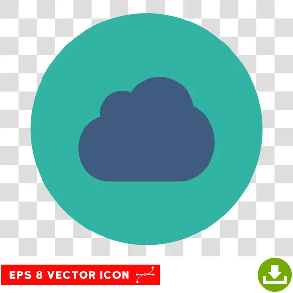 Nube redonda Vector Eps icono — Vector de stock