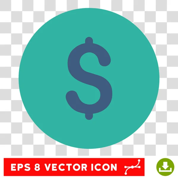 Dollar Runde Vektor eps Symbol — Stockvektor