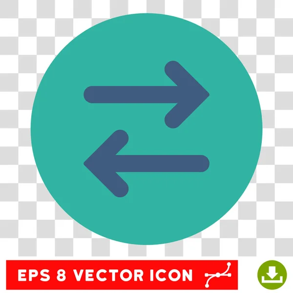 Retourner horizontalement rond vecteur Eps icône — Image vectorielle