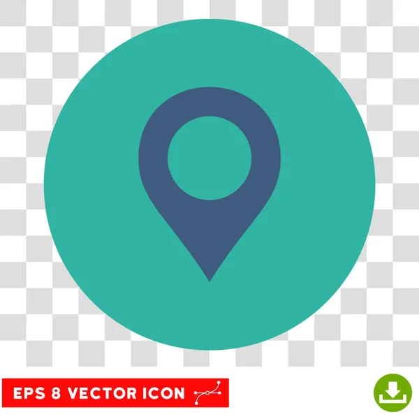 Mapa Marcador redondo Vector Eps Icon — Vetor de Stock