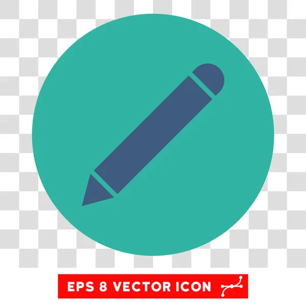 Lápis redondo Vector Eps Ícone — Vetor de Stock