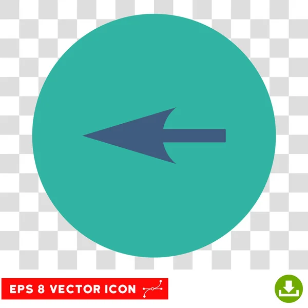 Seta Esquerda Sharp Round Vector Eps Ícone —  Vetores de Stock