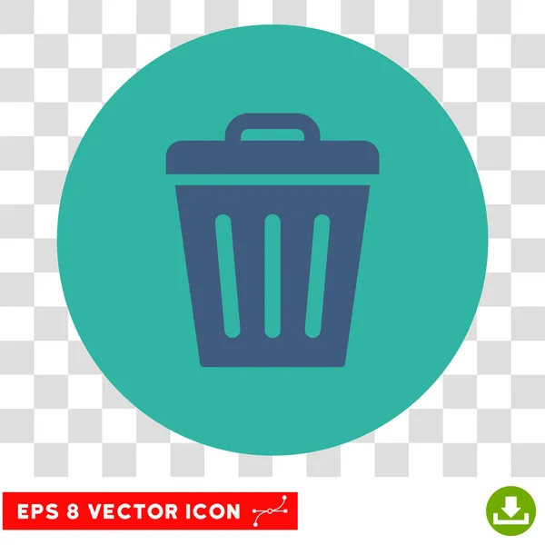 Papelera puede redondear Vector Eps icono — Vector de stock