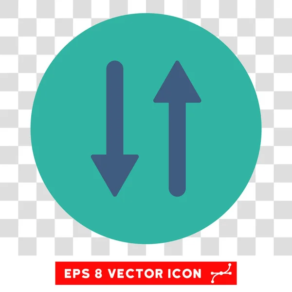 Flèches d'échange verticales Icône Eps vectoriel rond — Image vectorielle