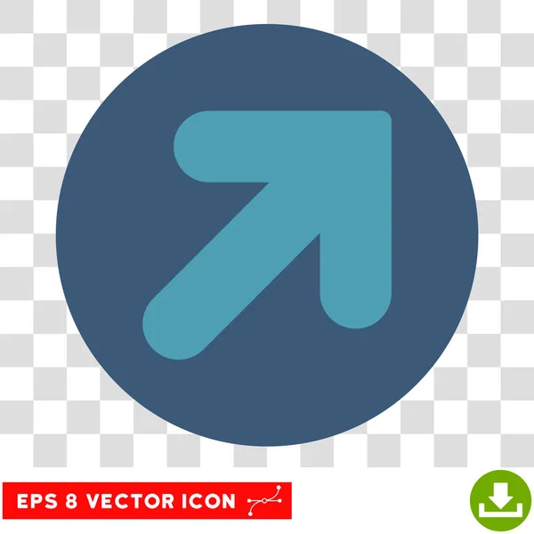 Arrow Up Right Round Vector Eps Icon — Stock Vector