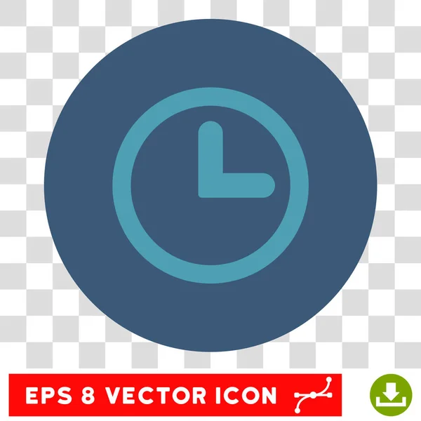 Clock Round Vector Eps Icon — Stock Vector