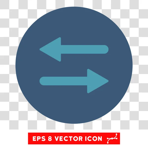 Yatay Exchange okları vektör Eps simgesi yuvarlak — Stok Vektör