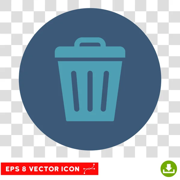 Coșul de gunoi poate rotunde Vector Eps Icon — Vector de stoc