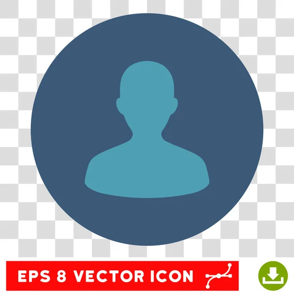 Gebruiker ronde Vector EPS-pictogram — Stockvector