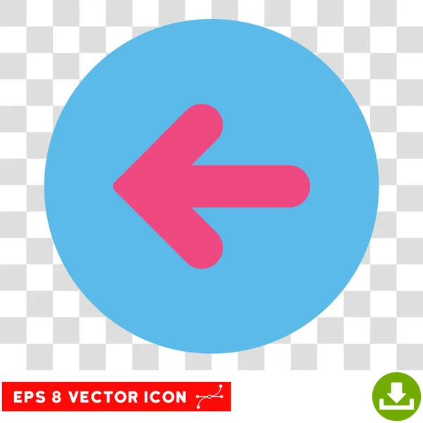 Flecha izquierda redonda Vector Eps icono — Vector de stock