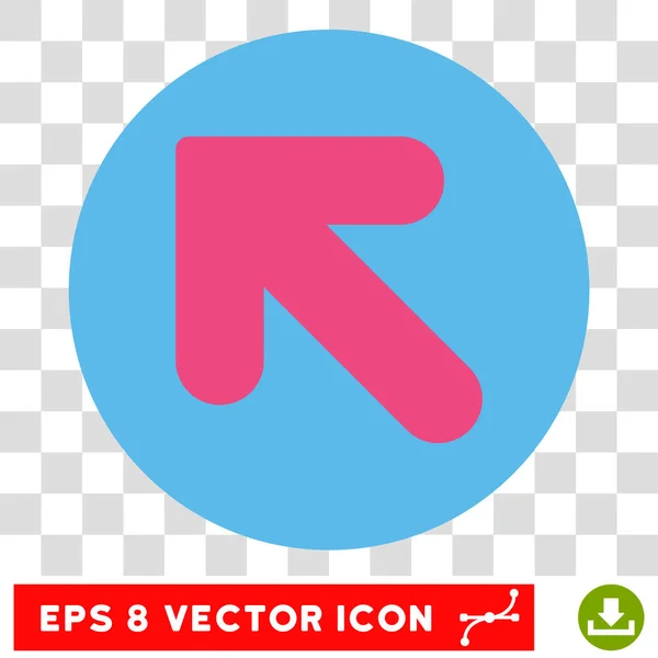 Flecha arriba izquierda redonda Vector Eps icono — Archivo Imágenes Vectoriales