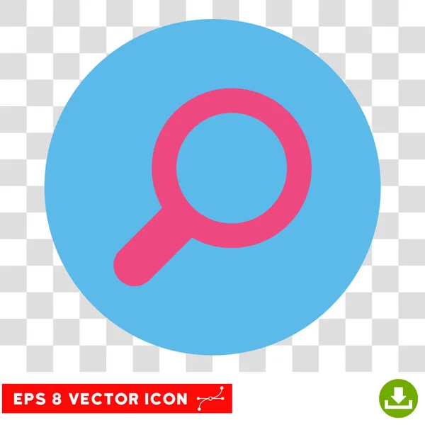 Herramienta de vista de lupa Vector redondo Eps Icono — Vector de stock