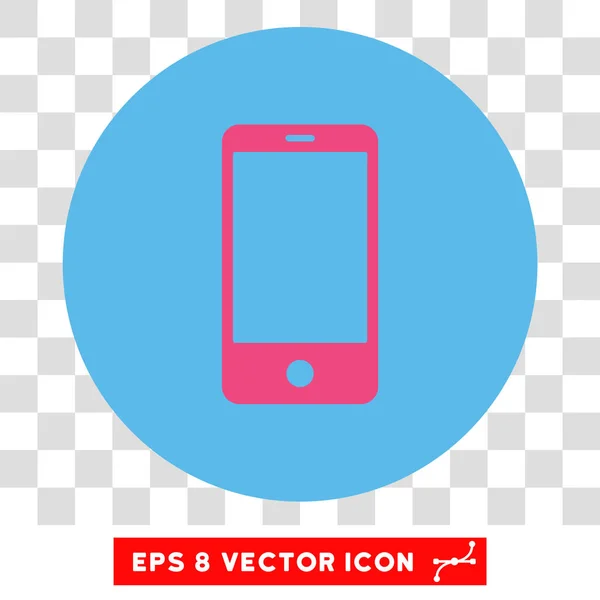 Икона смартфона Round Vector Eps — стоковый вектор