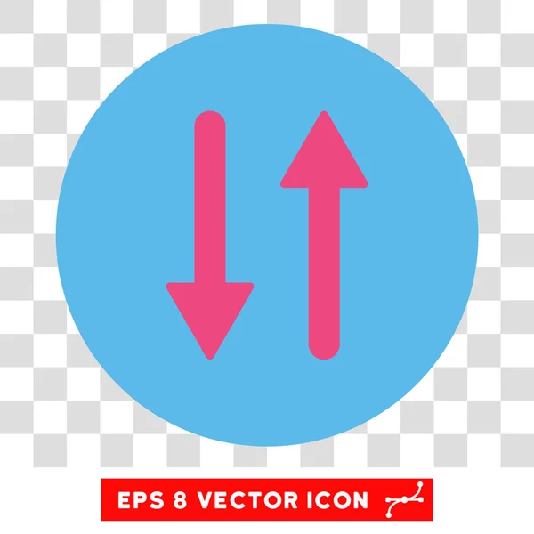 Flèches d'échange verticales Icône Eps vectoriel rond — Image vectorielle