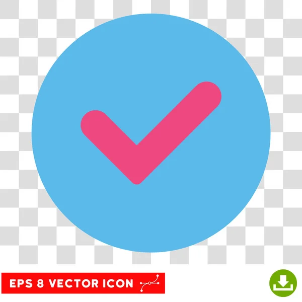 Ja ronde Vector EPS-pictogram — Stockvector