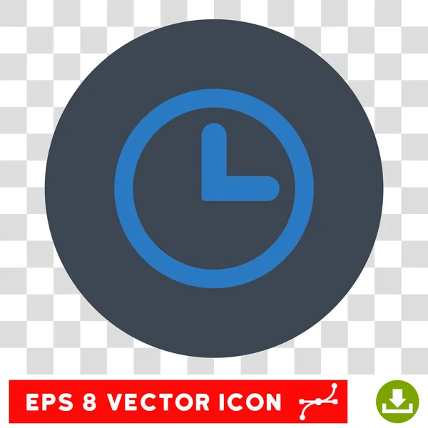 Clock Round Vector Eps Icon — Stock Vector