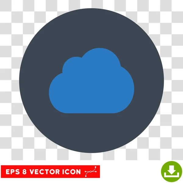 Cloud Round Vector Eps Icon — Stock Vector