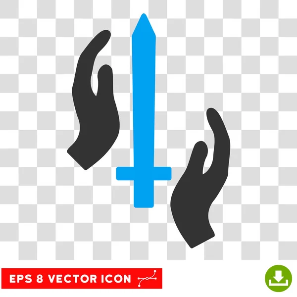 Espada de Guardia Clásica Eps Vector Icono — Vector de stock