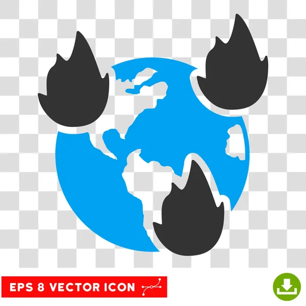 Desastres de la Tierra Eps Vector Icono — Vector de stock