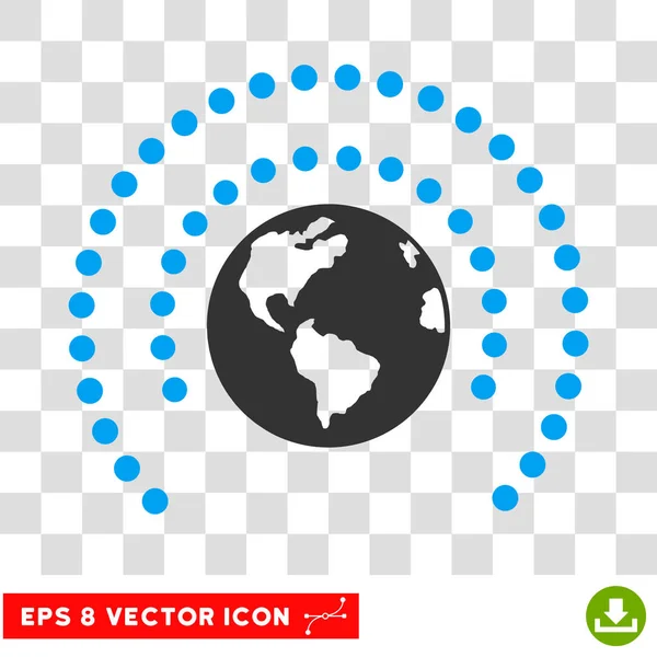 Icône vectorielle d'Eps de bouclier de sphère de terre — Image vectorielle