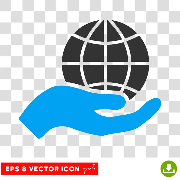 Soins globaux Eps main Icône vectorielle — Image vectorielle