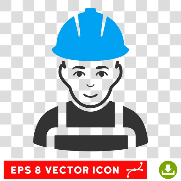 Glad Worker Eps Vector Icon — Stock Vector