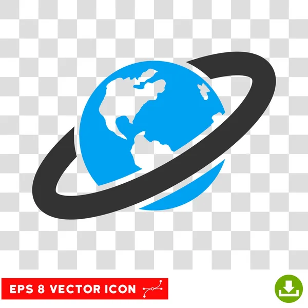 Ringed Planet Eps Vector Icon — Stock Vector