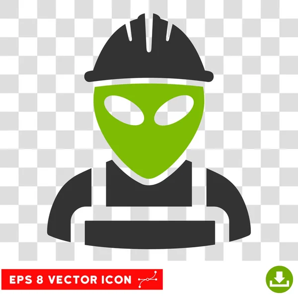 Alien Worker Eps Vector Icon — Stock Vector