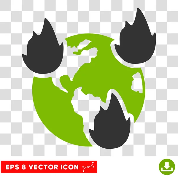Earth Disasters Eps Vector Icon — Stock Vector