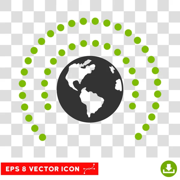 Föld gömb pajzs Eps Vector Icon — Stock Vector