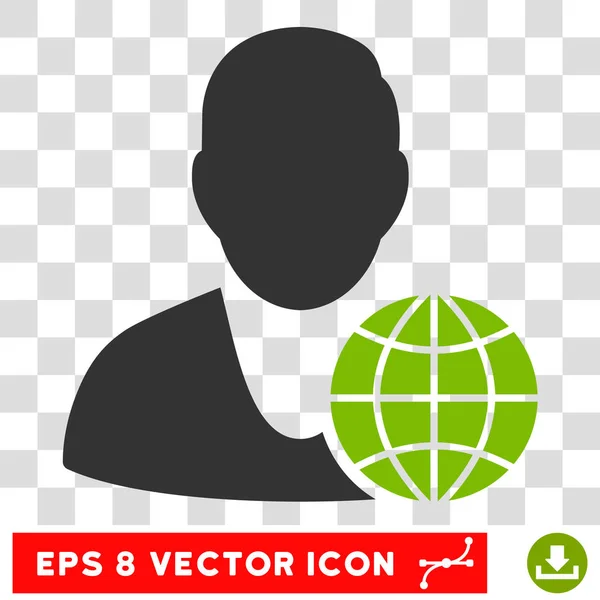 Глобальный менеджер Eps вектор значок — стоковый вектор