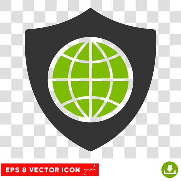 Global Shield Eps Vector Icon — Stock Vector