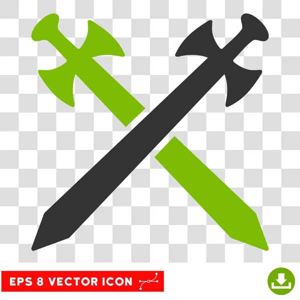 Middeleeuwse zwaarden Eps Vector Icon — Stockvector