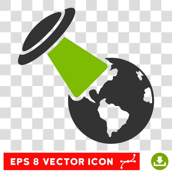 Ufo explores Earth Eps Vector Icon — стоковый вектор