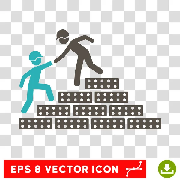 Bautreppen helfen beim eps-Vektor-Symbol — Stockvektor