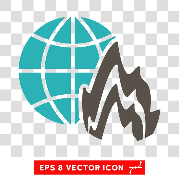 Global Fire Eps Vector Icono — Vector de stock