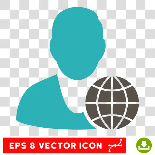 Global Manager Eps vetor ícone — Vetor de Stock