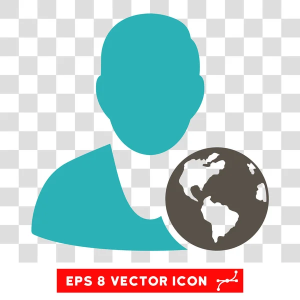 Gerente Internacional Eps Vector Icon — Vetor de Stock