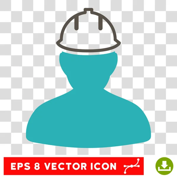 Persona en Hardhat Eps Vector icono — Vector de stock