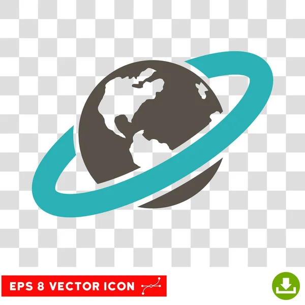 Planeta anillado Eps Vector Icono — Vector de stock