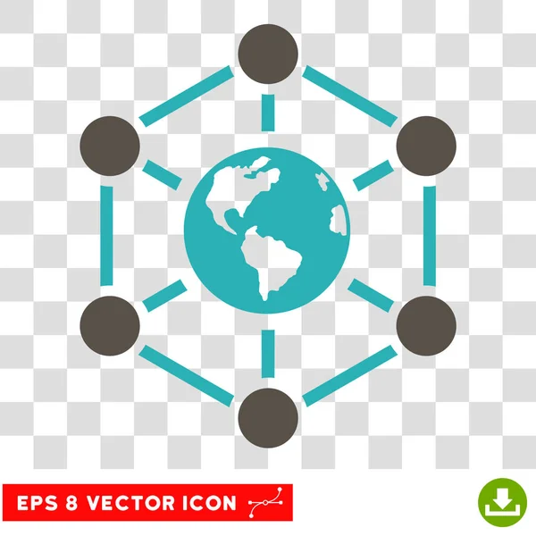 Icono vectorial mundial de Eps de Internet — Vector de stock