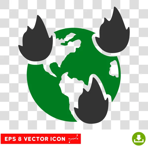 Earth Disasters Eps Vector Icon — Stock Vector