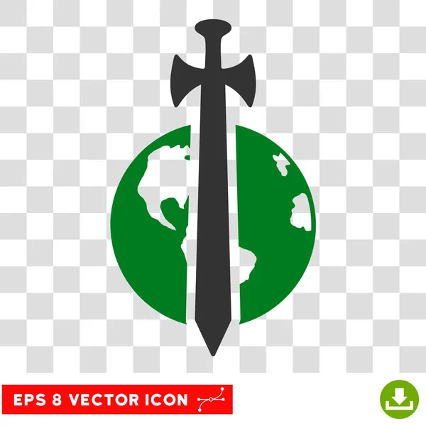 Militärischer Schutz der Erde eps Vektor-Symbol — Stockvektor